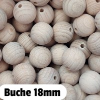 Holzperlen roh Buche 18mm8